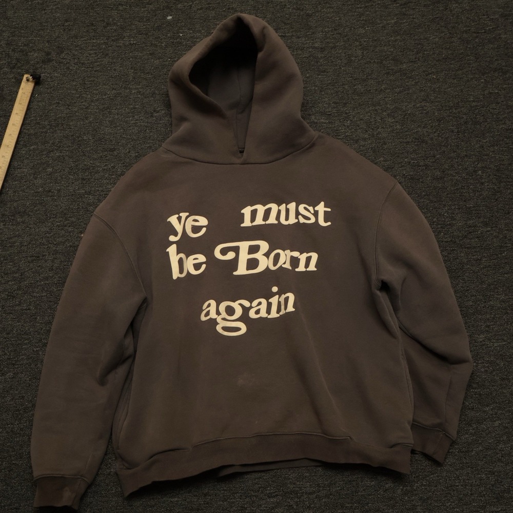Cactus Plant Flea Market CPFM Ye Must Be Born Again Hoodie Brown Mens Large